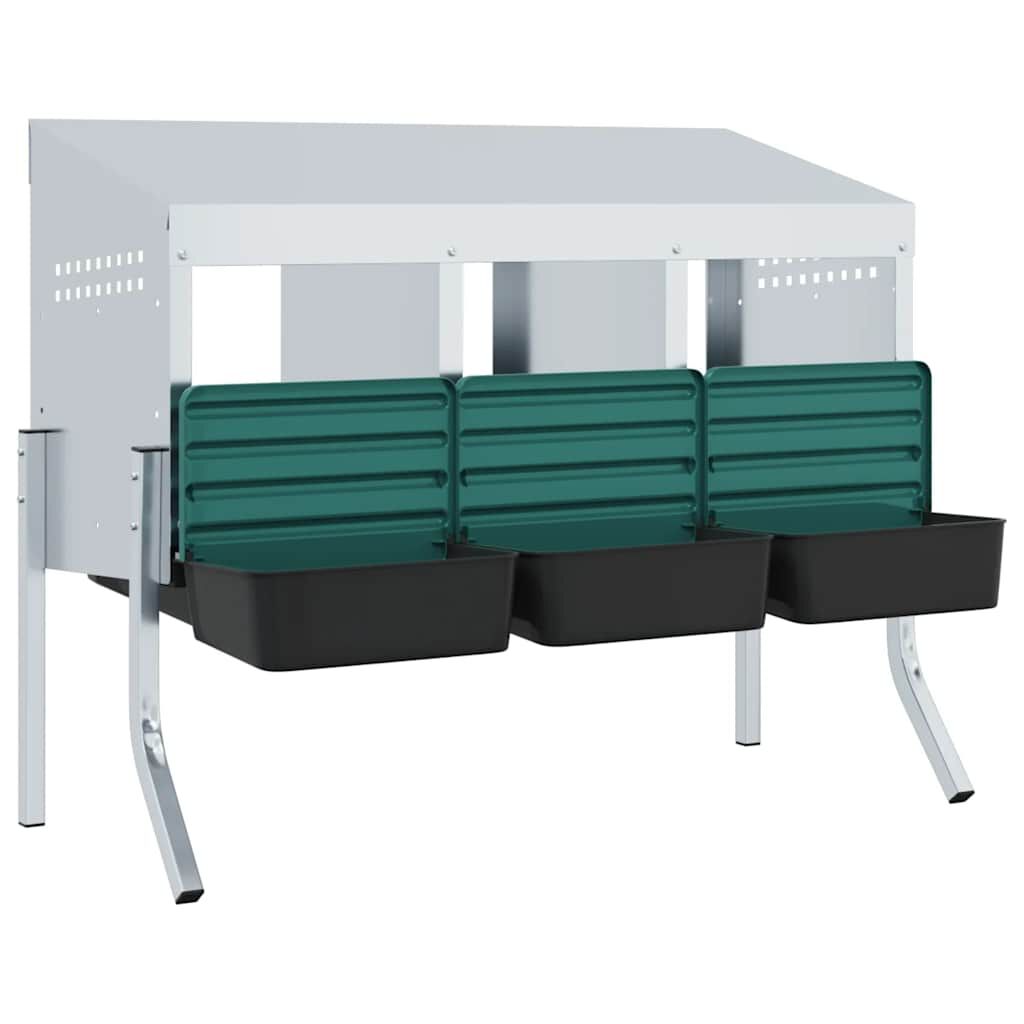 vidaXL Nido para gallinas de patas de acero galvanizado thumbnail