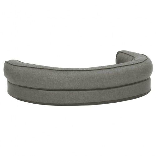 Vidaxl sof&aacute; acolchado ovalado con coj&iacute;n gris para perros, , large Imagen numero 10