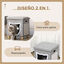 PawHut Cama Cueva de Gatos 2 en 1 Casa para Gatos Interior Tipo Reposapiés con Cojín Extraíble Bola Colgante y Almohadilla para Rascar 35,5x35,5x42,5 cm Gris., , large indicador imagen numero 4