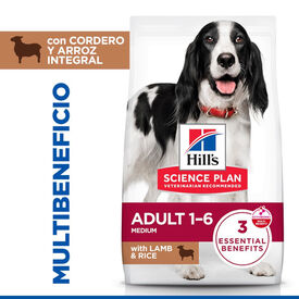 Hill's Science Plan Adult Medium pienso cordero y arroz para perros de razas medianas