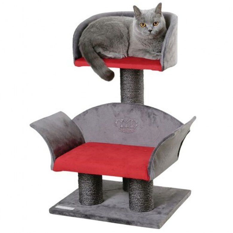 Rascador Kerbl Lounge Deluxe para gatos color Gris y Rojo, , large image number null