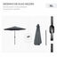 Outsunny Sombrilla de Jardín Ø295x250 cm con Manivela Parasol Exterior con Mecanismo de Inclinación y Poste Desmontable de Metal para Terraza Piscina Patio Gris Oscuro, , large indicador imagen numero 4