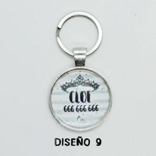 Chapa identificativa tiara para perros color Blanca