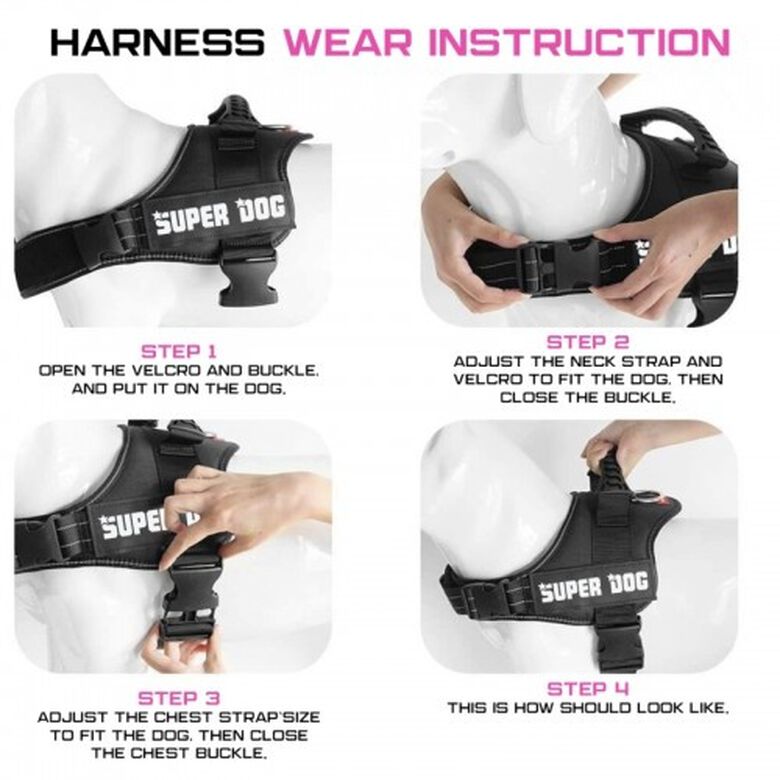 Edipets arnés ajustable y antitirones rosa para perros thumbnail