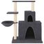 vidaXL Rascador para gatos con postes de sisal gris oscuro 83 cm, , large indicador imagen numero 2
