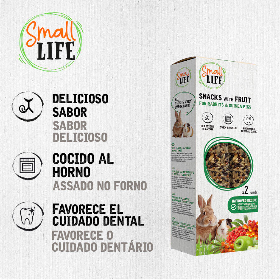 2 barritas Small Life Barritas Snack con Fruta para conejos y cobayas, , large Imagen numero 3