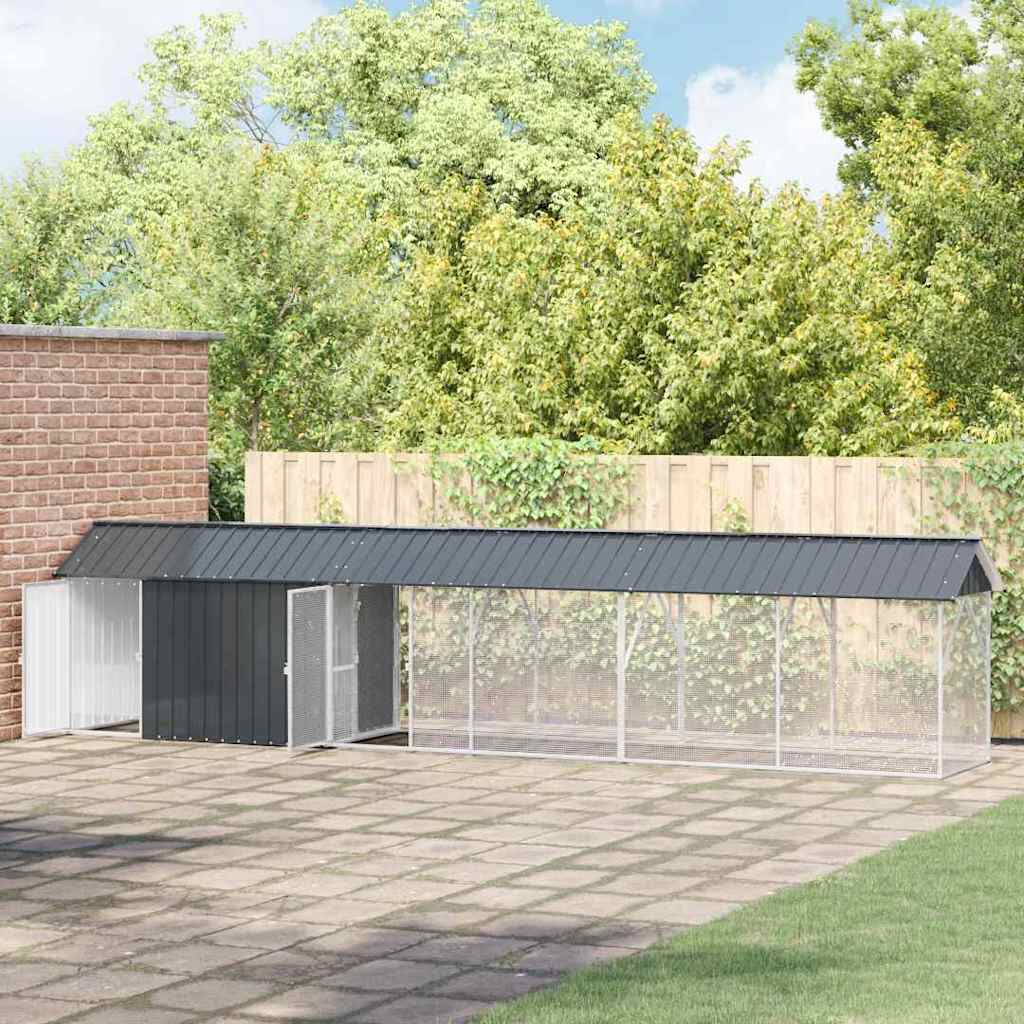 vidaXL Jaula para Aves Antracita 430 x 208 x 247 cm Acero galvanizado thumbnail