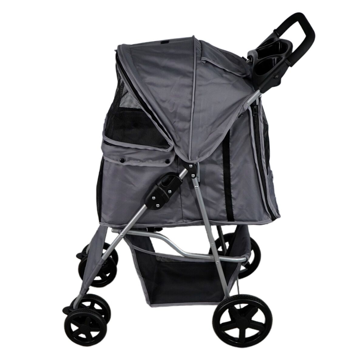 Cochecito para Mascotas con Cubierta de Lluvia - Gris, , large Imagen numero 3