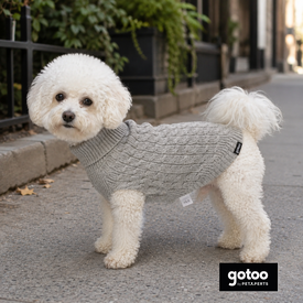 Gotoo Jersey de Punto Gris para perros