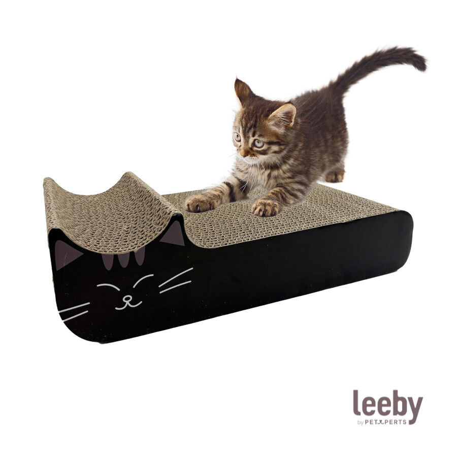 Leeby Kira tabla rascador de cartón negro para gatos thumbnail