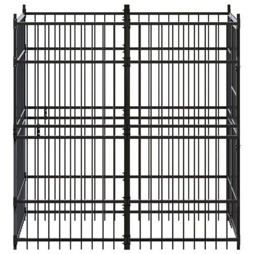 Vidaxl perrera con sistema de seguridad de cerradura negra para perros, , large Imagen numero 21