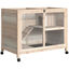 PawHut Conejera con Ruedas Madera Natural, , large indicador imagen numero 1