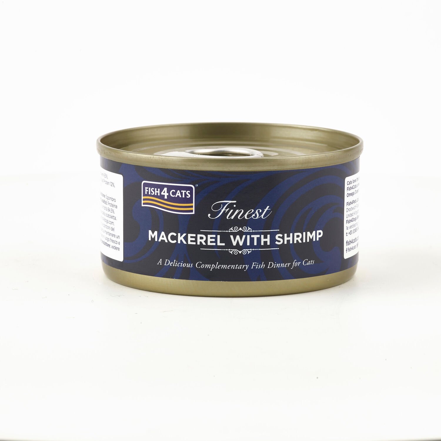 Fish4Cats Lata Filete Caballa con Camarón para gatos thumbnail