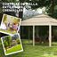Outsunny Carpa Plegable 325x325x270 cm Cenador de Jardín Gazebo con Doble Techo Paredes Laterales Desmontables y Marco Metálico para Camping Fiestas Crema, , large indicador imagen numero 4