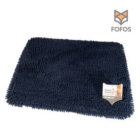 FOFOS | Alfombrilla Viscoel&aacute;stica con Forro de Chenille (Azul Oscuro) S - Para Perro