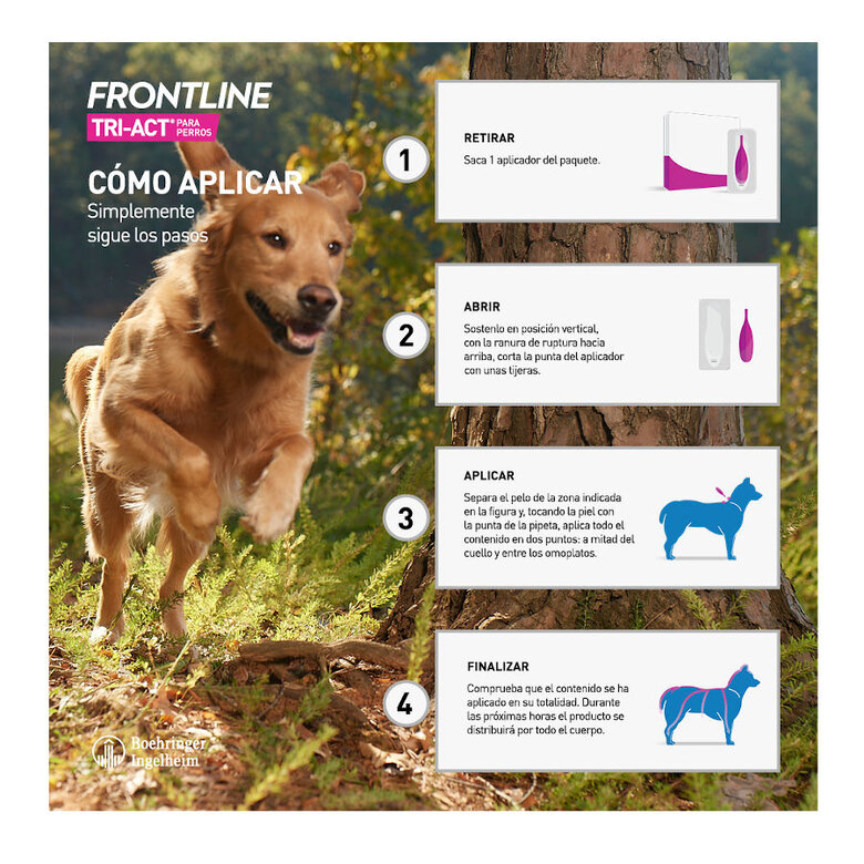 Frontline Tri-Act Pipetas Antiparasitarias para perros mini, , large image number null