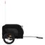 vidaXL Remolque de bicicleta para perros hierro y tela Oxford negro, , large indicador imagen numero 5