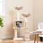 COSTWAY Árbol para Gatos, Torre de Totora de 122 CM con Postes de Rascado de Sisal, Percha, Condominio, Cama en Canasta, Escalera, Cojines Lavables, Centro de Actividades para Gatos de 4 Capas, , large indicador imagen numero 2
