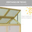 Outsunny Invernadero de Jard&iacute;n con Paneles de Policarbonato Huerto Urbano de Jard&iacute;n Vivero Casero con 4 Ventanas Abatibles para Cultivo Plantas Flores Terraza Exterior 90x48x49,5 cm Transparente, , large indicador imagen numero 5