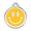Placa identificativa Acero Inoxidable Esmalte Smiley Sonriente Amarillo para perros, , large indicador imagen numero 1