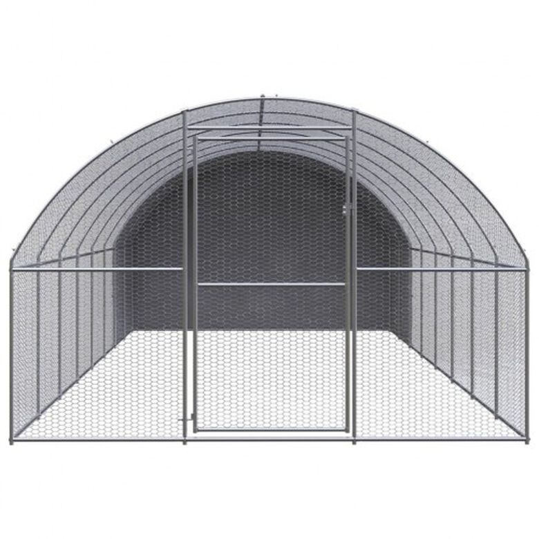VidaXL Gallinero Exterior plateado thumbnail