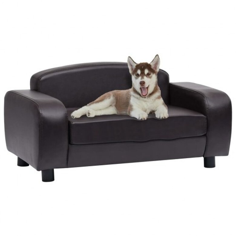 Vidaxl sofá alargado marrón para perros, , large image number null