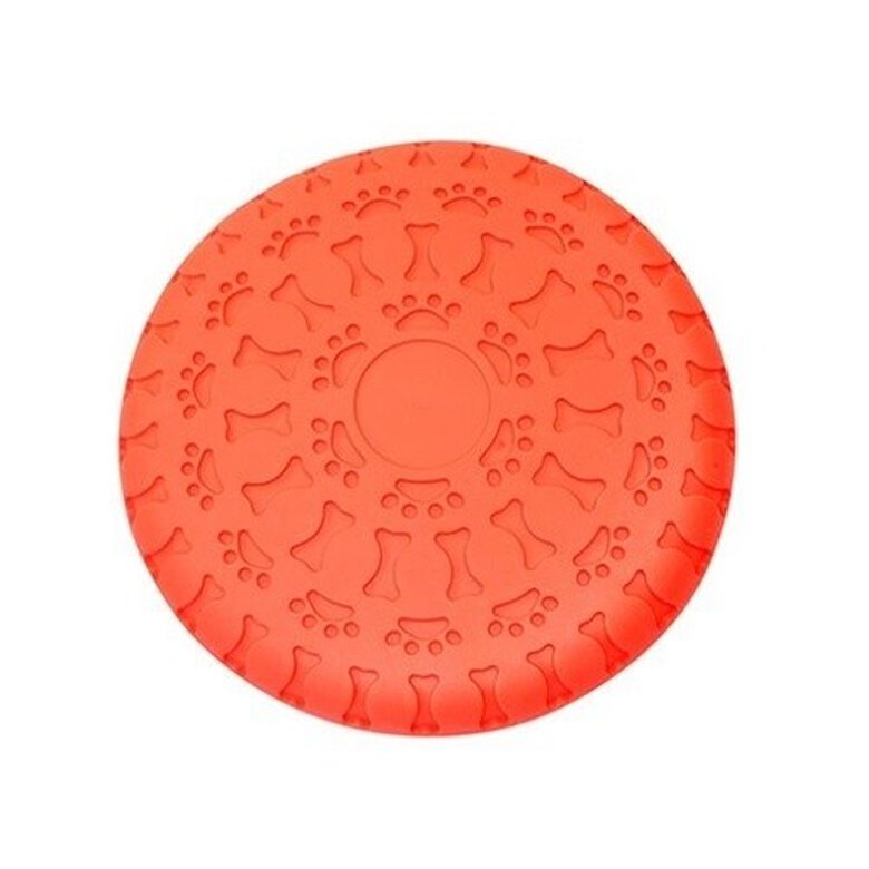 DZL disco volador de silicona suave naranja para perros, , large image number null