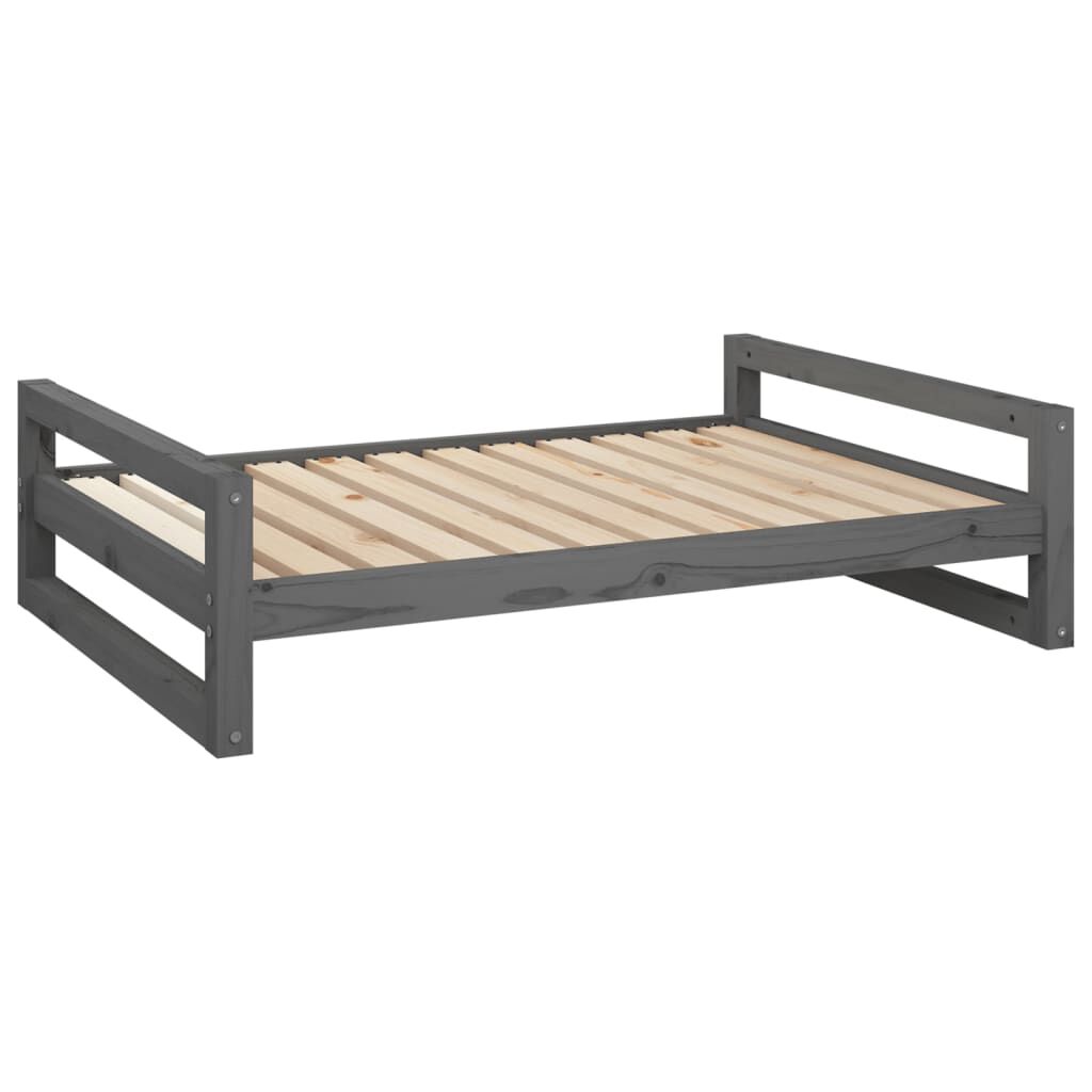 VidaXL Estructura fina cama de madera gris para perros thumbnail