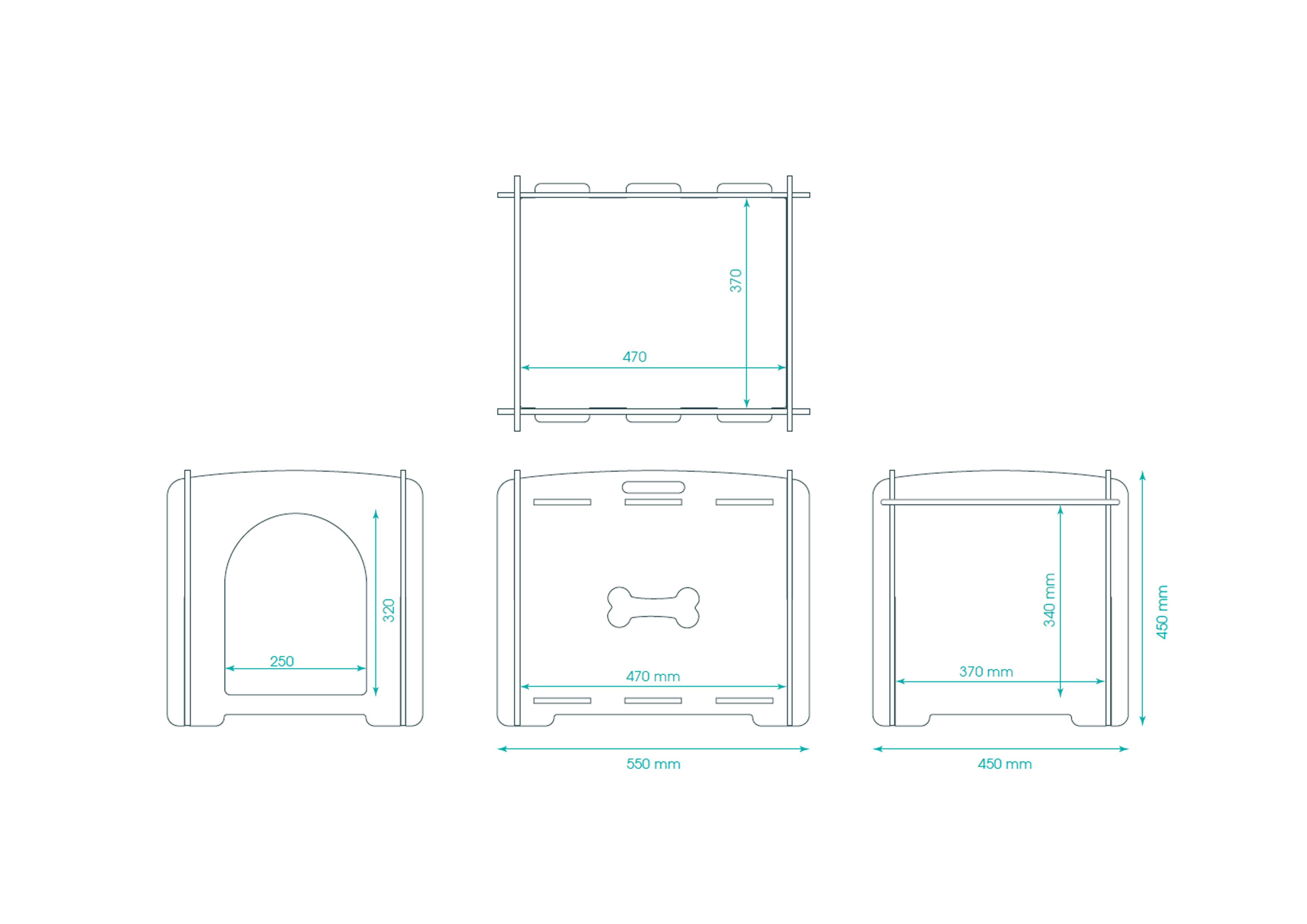 Compact MOB Caseta de madera para Perro thumbnail