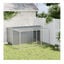 Vidaxl Caseta Con Corral Acero Galvanizado para perros, , large indicador imagen numero 4