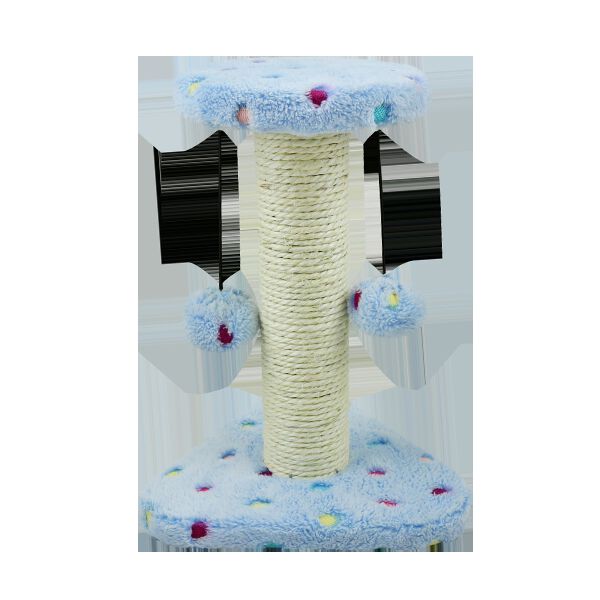 Nobleza &ndash; Poste rascador para gatos de sisal con juguete. Peque&ntilde;o, Color Azul. Medidas: 20*22*28vm, , large Imagen numero 1