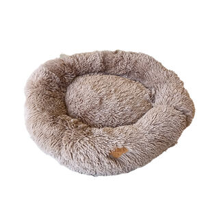 Golden 22k Cama donut caqui para mascotas pequeñas