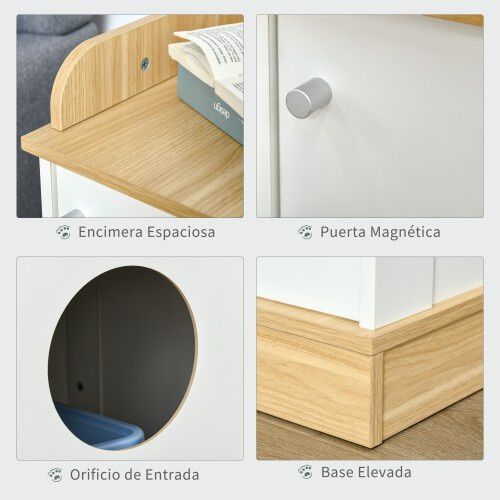 PawHut casa multifuncional de madera para gatos, , large Imagen numero 4