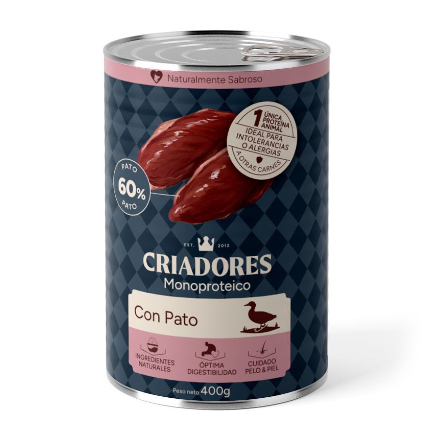 400 g Criadores Monoproteico Pato Lata para perros, , large Imagen numero 1