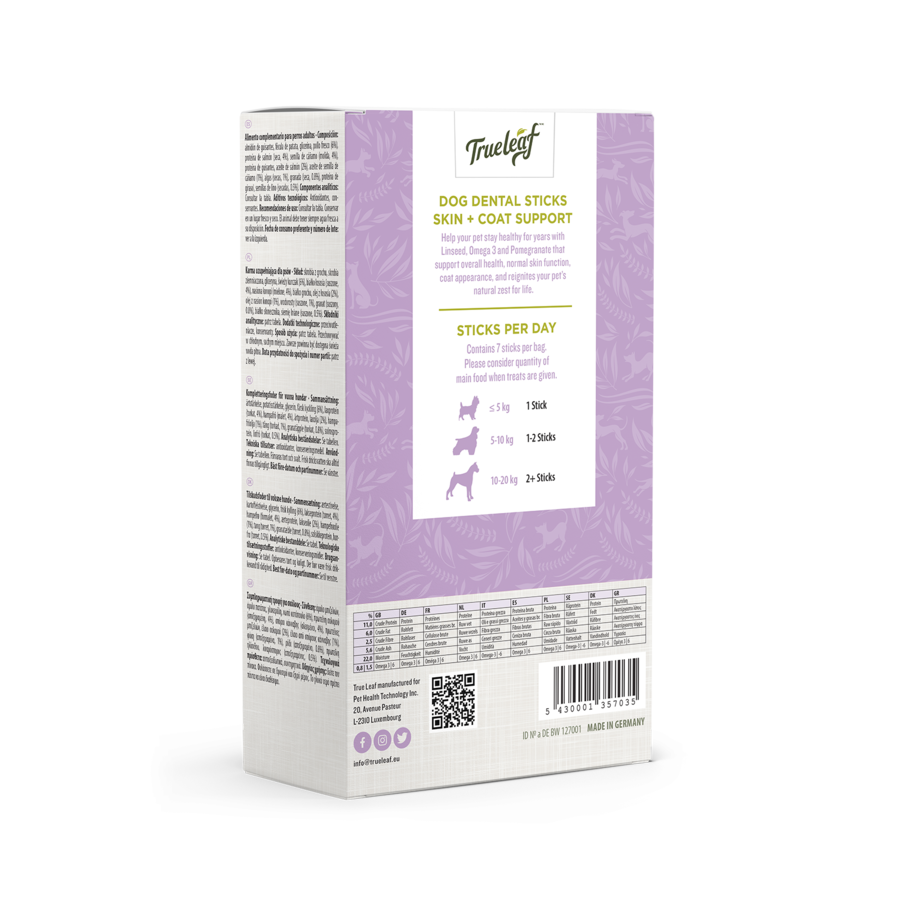 Rue Leaf True Hemp Snacks Dentales Skin+Coat para perros, , large Imagen numero 3