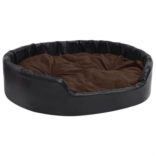 Vidaxl sof&aacute; con coj&iacute;n lavable negro y marr&oacute;n para mascotas, , large Imagen numero 3