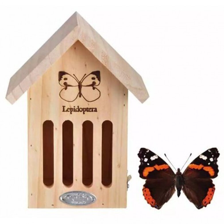 Refugio de madera para mariposas , , large image number null