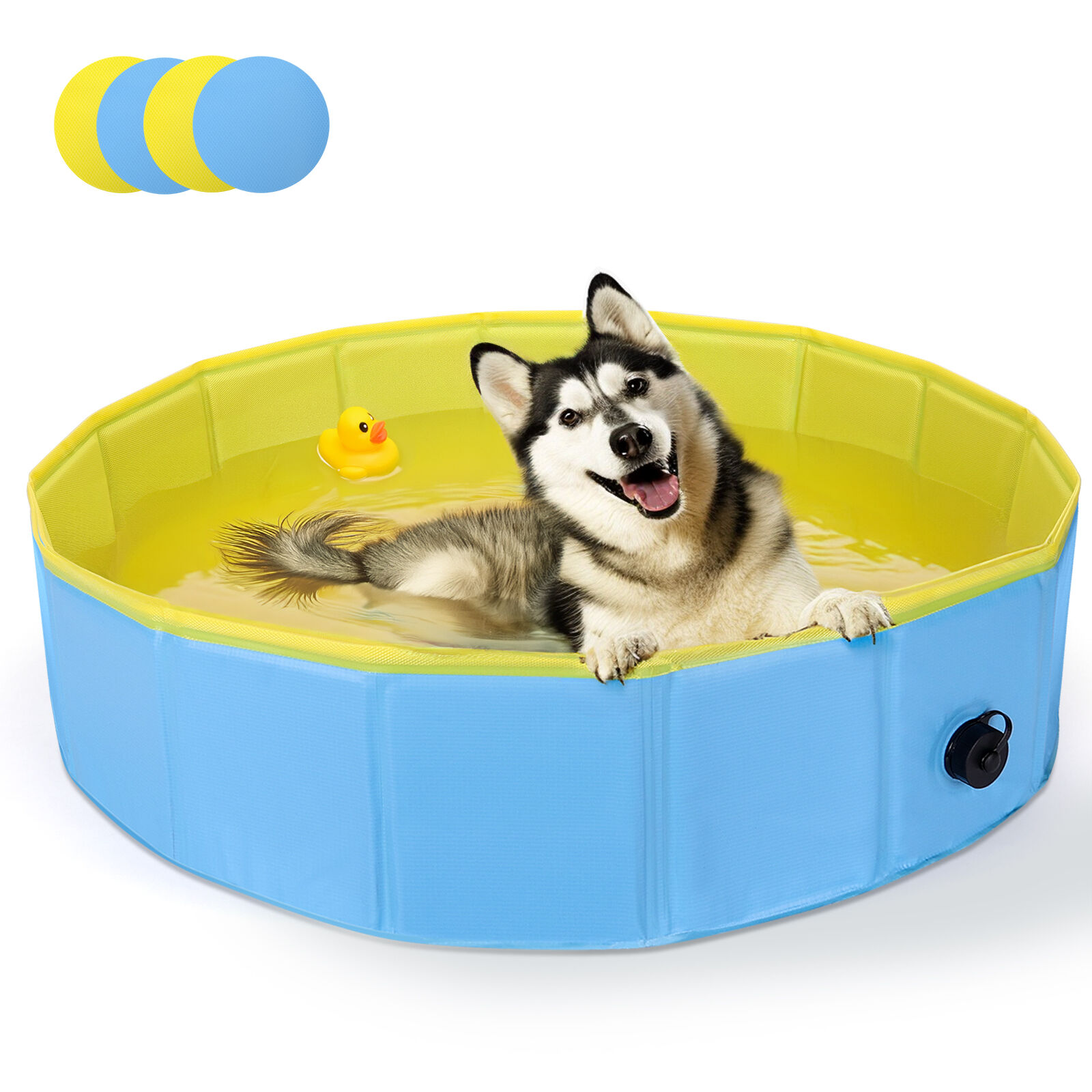 Nobleza Piscina para Perros Grandes y Peque&ntilde;os, Ba&ntilde;era Plegable Rigida Antideslizante para Mascotas,, , large Imagen numero 6