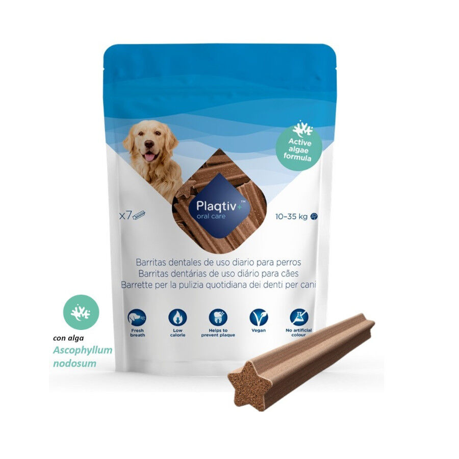 7 barritas Ecuphar Plaqtiv+ Barritas Dentales para perros medianos y grandes, , large Imagen numero 1