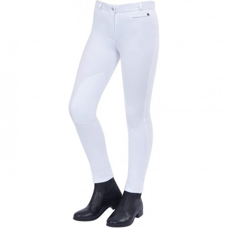 Pantalón de equitación infantil con parches de rodilla modelo Supa-fit color Blanco, , large image number null