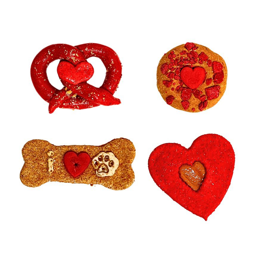 GALLETAS SAN VALENTIN PARA PERROS - PACK DE 4 UNIDADES, , large Imagen numero 1