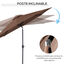 Outsunny Sombrilla de Jardín Ø295x250 cm con Manivela Parasol Exterior con Mecanismo de Inclinación y Poste Desmontable de Metal para Terraza Piscina Patio Café, , large indicador imagen numero 4