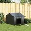 vidaXL Caseta para perros con techo acero galvanizado 83x130x85 cm, , large indicador imagen numero 2
