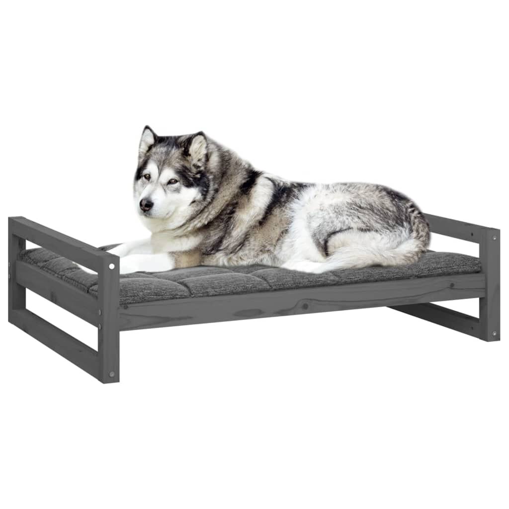 VidaXL Estructura fina cama de madera gris para perros thumbnail