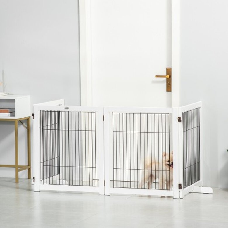 PawHut barrera de seguridad plegable para perros, , large image number null