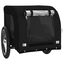 vidaXL Remolque de bicicleta para perros hierro y tela Oxford negro, , large indicador imagen numero 4