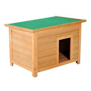 Caseta de madera PawHut para perros color Amarillo