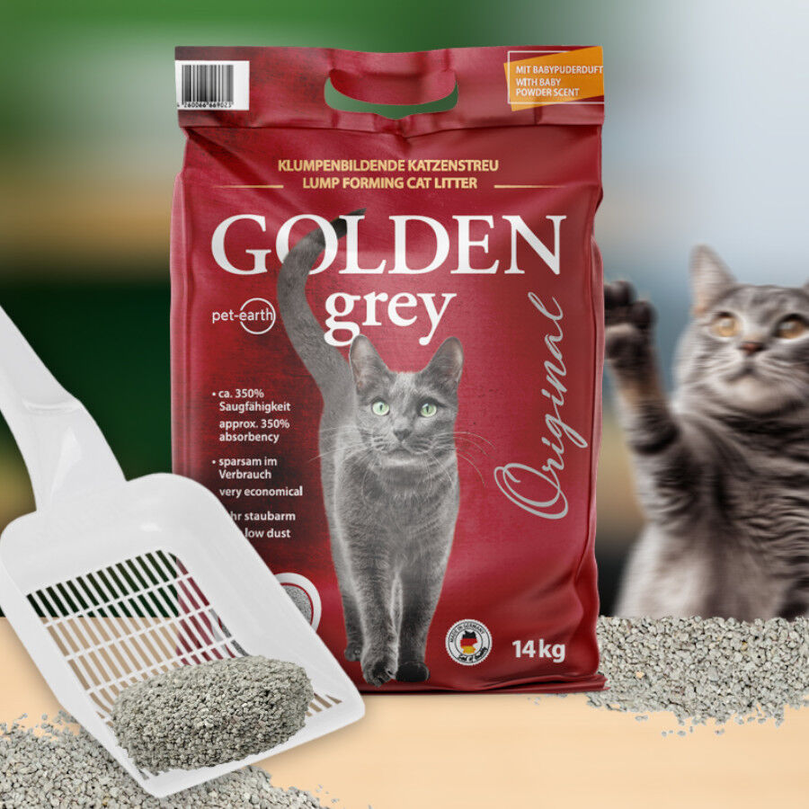 14 kg Golden Grey Arena Fina Aglomerante para gatos, , large Imagen numero 4