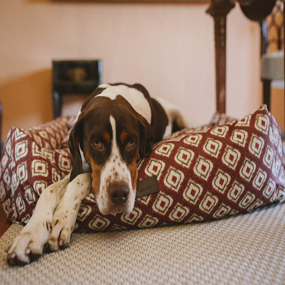 CAMA IMPERMEABLE IKAT BURDEOS - M, , large Imagen numero 2