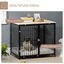 PawHut Jaula para Perros con Encimera lavable roble y negro, , large indicador imagen numero 5